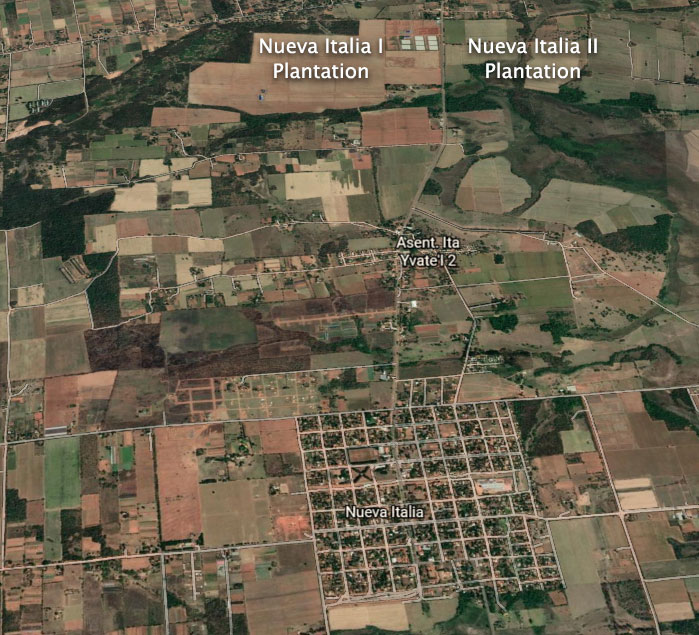 Location of our Nueva Italia I and Nueva Italia II plantations in Paraguay.